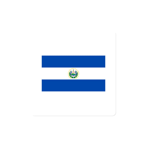 National Flag Magnets - Collection 2 El Salvador / 4x4 / White
