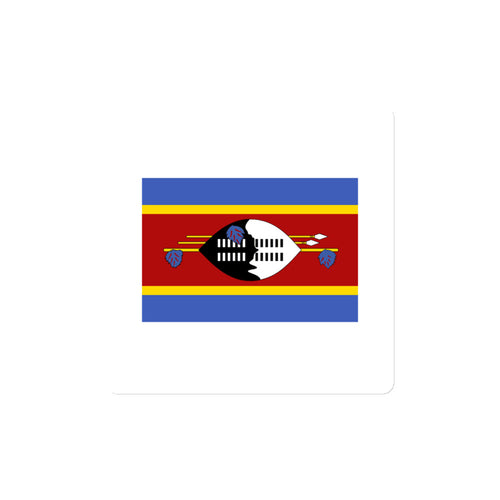 National Flag Magnets - Collection 2 Eswatini / 4x4 / White