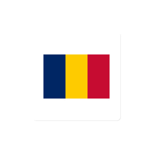National Flag Magnets - Collection 2 Chad / 4x4 / White