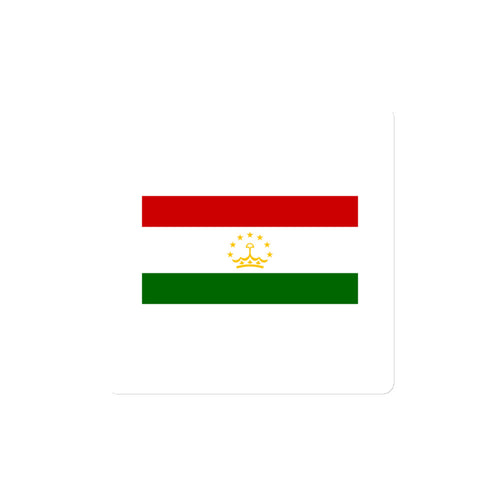 National Flag Magnets - Collection 2 Tajikistan / 4x4 / White