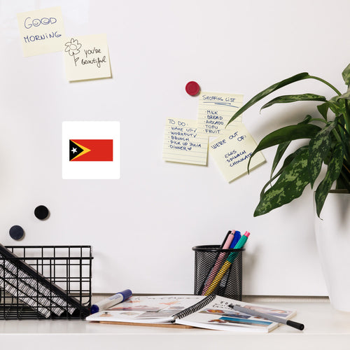 National Flag Magnets - Collection 2 Timor-Leste / 4x4 / White