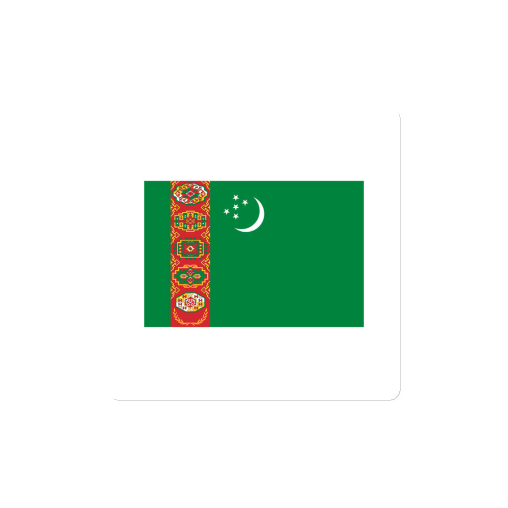 National Flag Magnets - Collection 2 Turkmenistan magnet-4x4