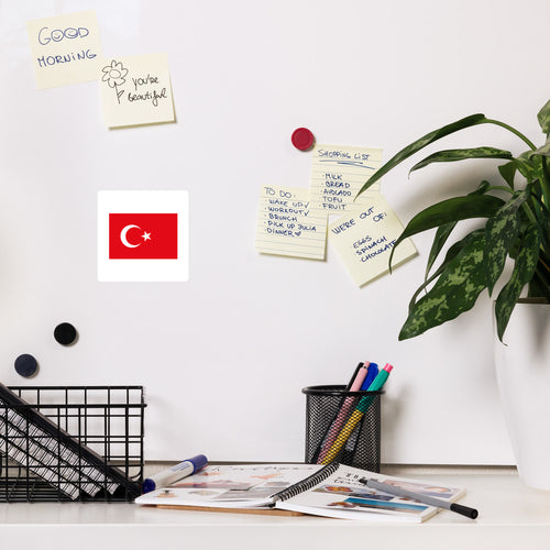 National Flag Magnets - Collection 2 Turkey / 4x4 / White