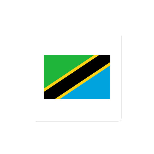 National Flag Magnets - Collection 2 Tanzania / 4x4 / White