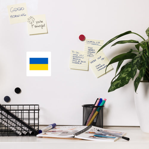 National Flag Magnets - Collection 2 Ukraine / 4x4 / White