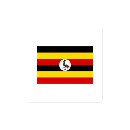 National Flag Magnets - Collection 2 Uganda / 4x4 / White