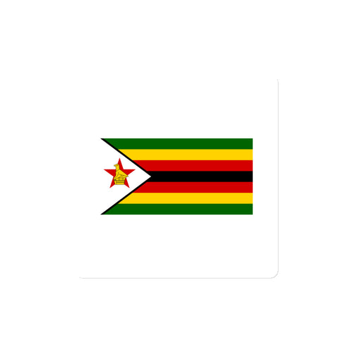 National Flag Magnets - Collection 2 Zimbabwe / 4x4 / White