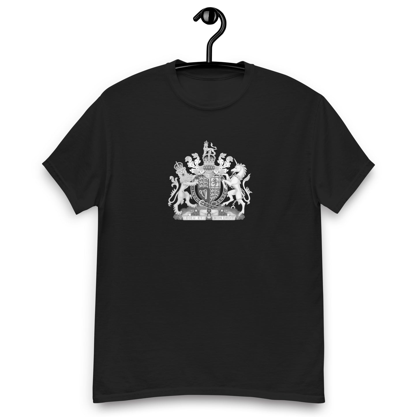 Grey Uk Crest T-shirt | Elegant United Kingdom Emblem Tee