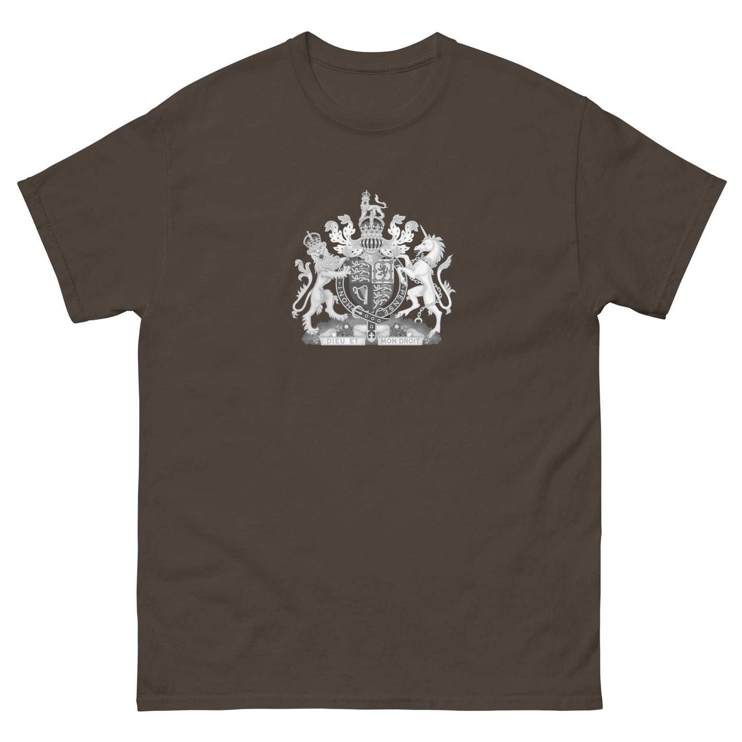 Grey Uk Crest T-shirt | Elegant United Kingdom Emblem Tee