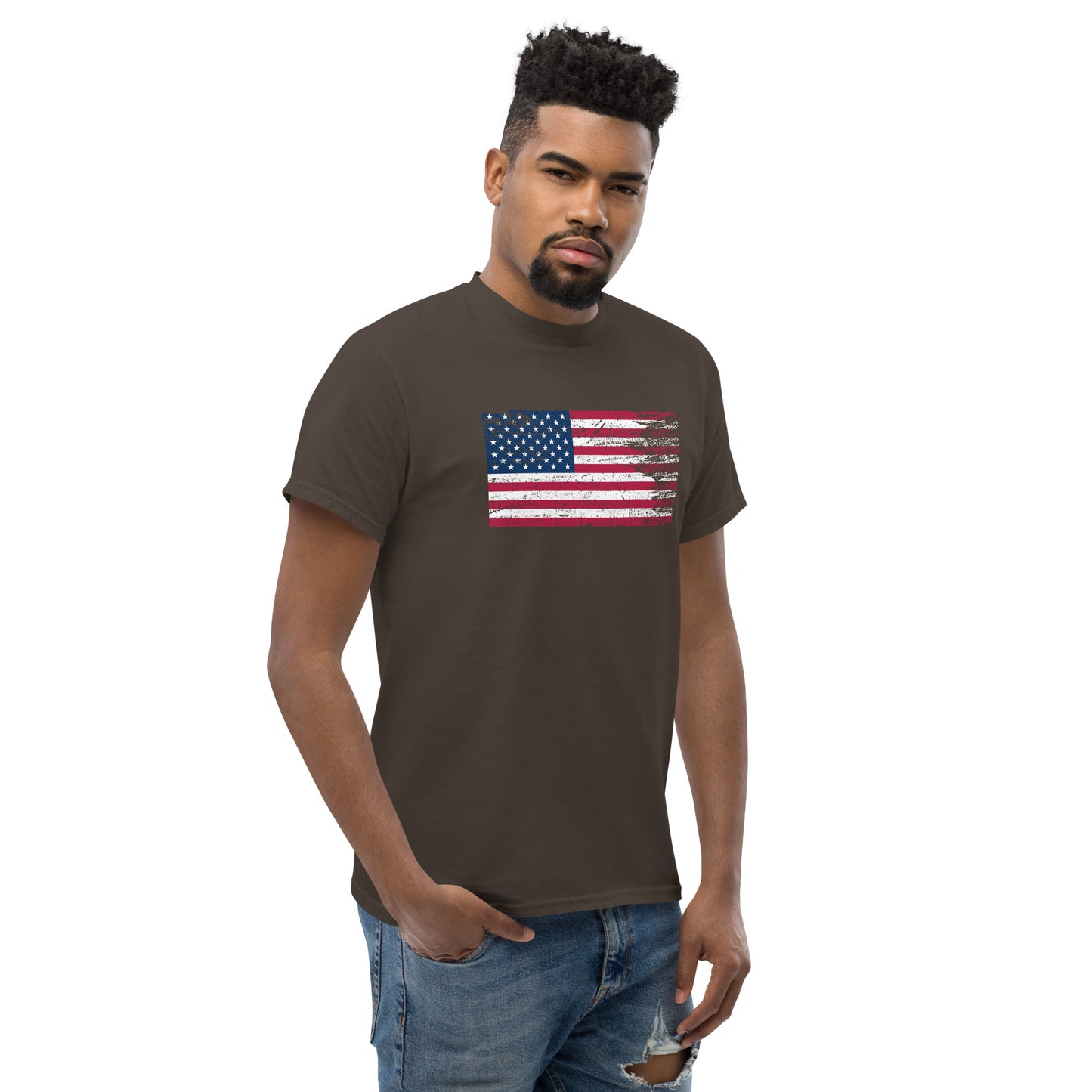 Grunge Flag T-shirt | Vintage-Inspired American Flag Tee