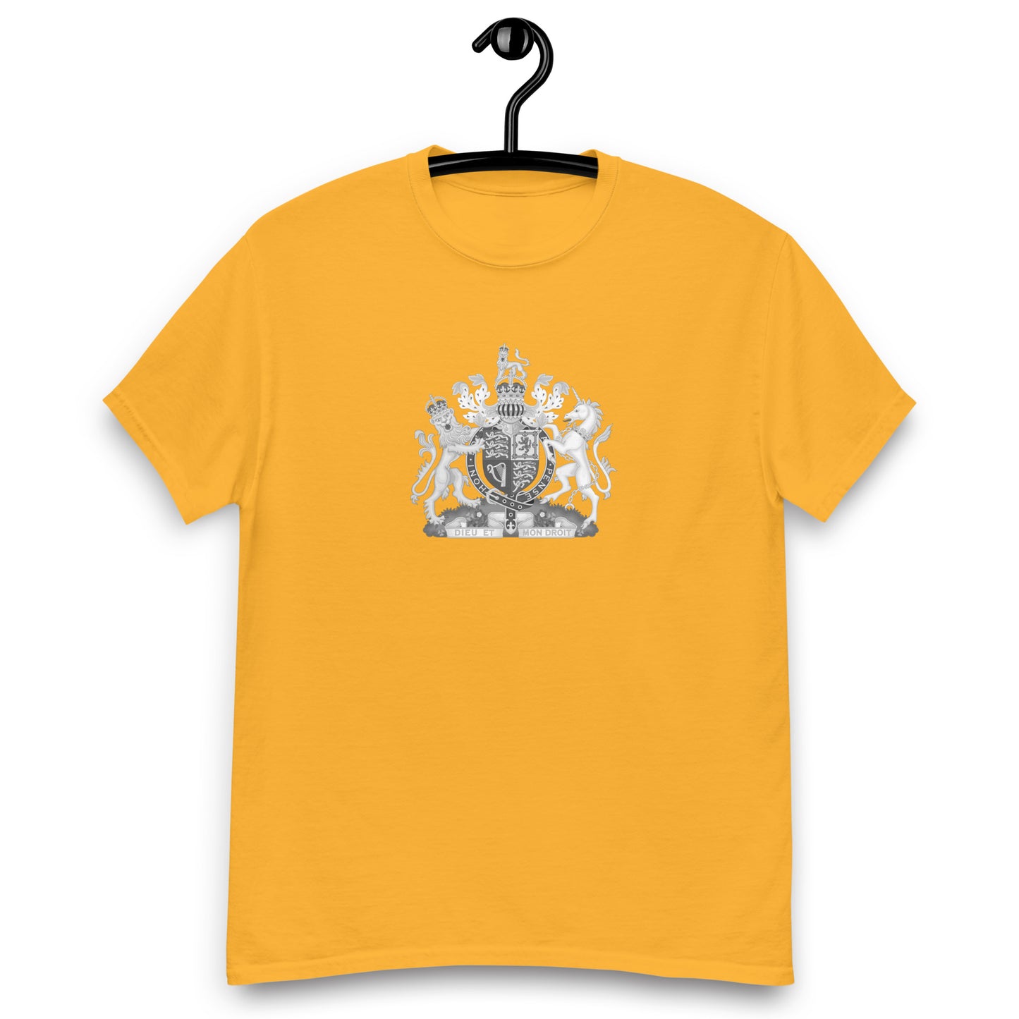 Grey Uk Crest T-shirt | Elegant United Kingdom Emblem Tee