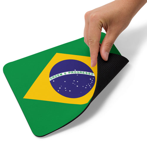 National Flag Mouse Pads - Collection 1 Brazil / 8.7x7.1 / White
