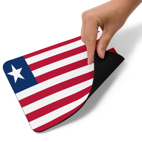 National Flag Mouse Pads - Collection 2 Liberia / 8.7x7.1 / White