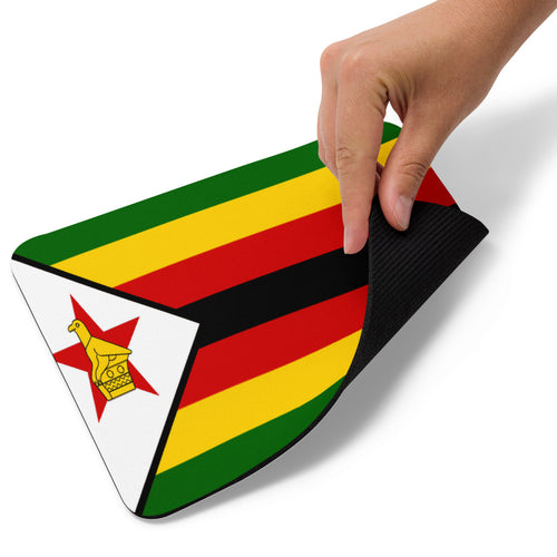 National Flag Mouse Pads - Collection 2 Zimbabwe / 8.7x7.1 / White