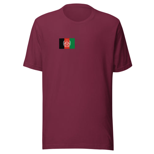 National Flag Shirts - Collection 1 Afghanistan / S / Maroon