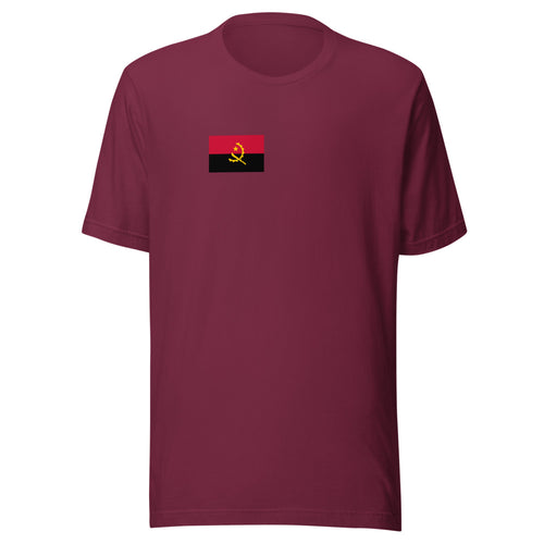 National Flag Shirts - Collection 2 Angola / S / Maroon