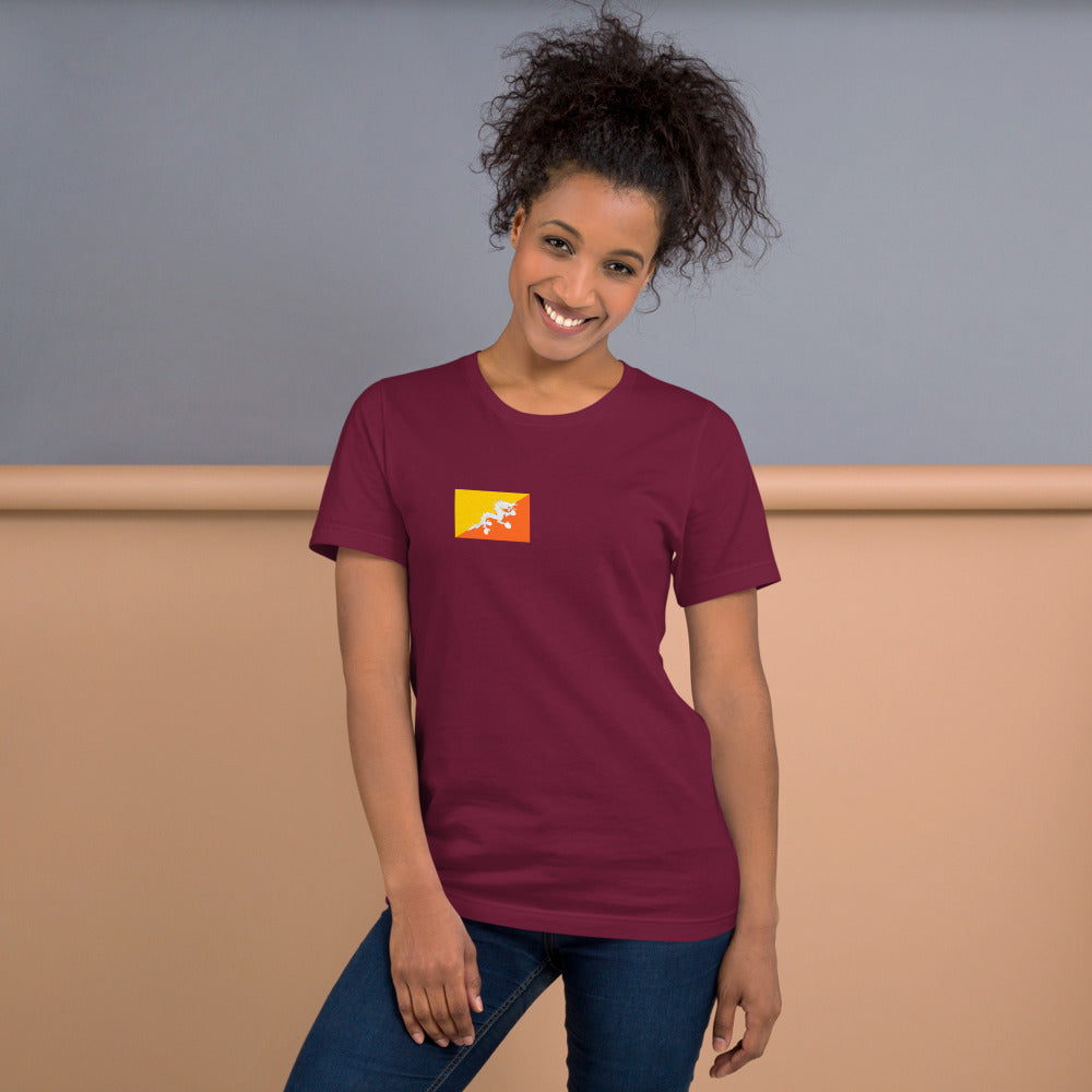 National Flag Shirts - Collection 5 Bhutan mshirt-m