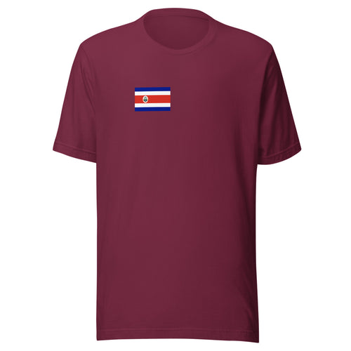 National Flag Shirts - Collection 8 Costa Rica / S / Maroon