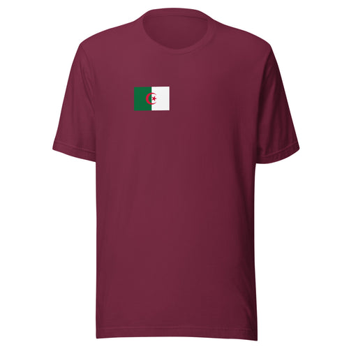 National Flag Shirts - Collection 10 Algeria / S / Maroon