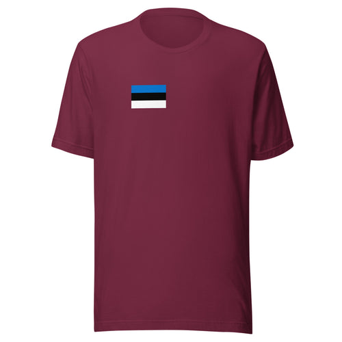 National Flag Shirts - Collection 10 Estonia / S / Maroon