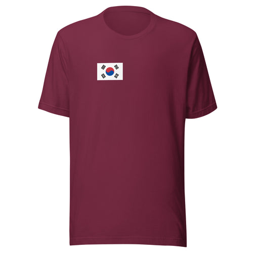 National Flag Shirts - Collection 19 South Korea / S / Maroon