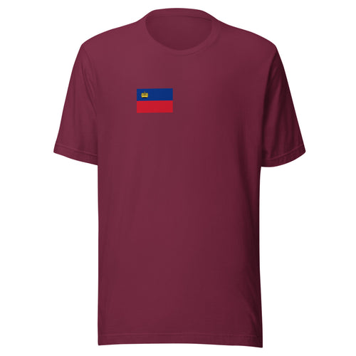 National Flag Shirts - Collection 20 Liechtenstein / S / Maroon