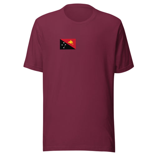 National Flag Shirts - Collection 28 Papua New Guinea / S / Maroon