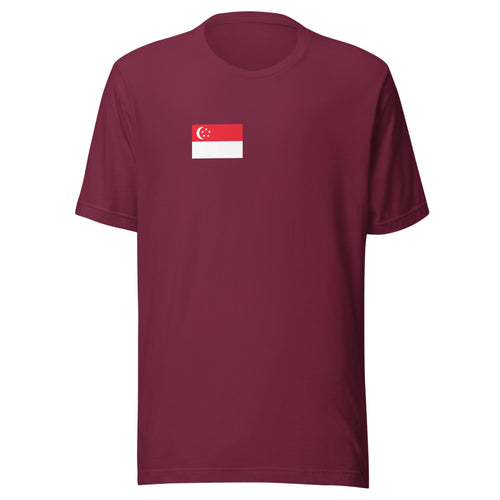 National Flag Shirts - Collection 31 Singapore / S / Maroon