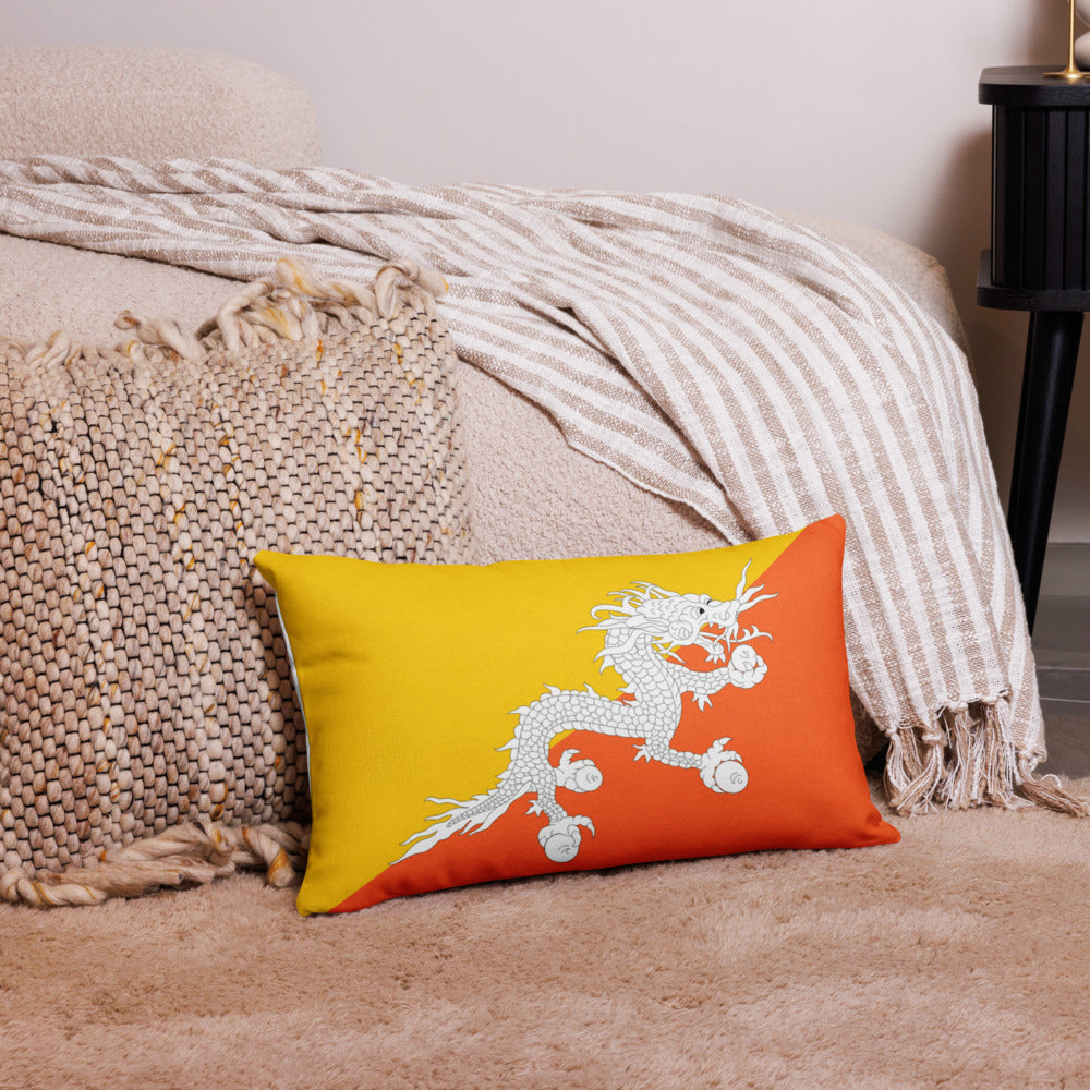 National Flag Pillow Cases - Collection 1 Bhutan pillow-case-20x12