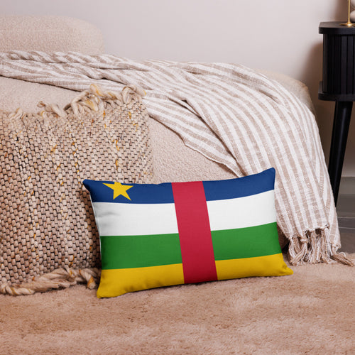 National Flag Pillow Cases - Collection 1 Central African Republic / 20x12