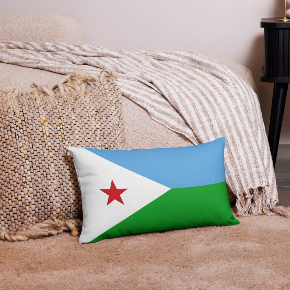 National Flag Pillow Cases - Collection 1 Djibouti pillow-case-20x12