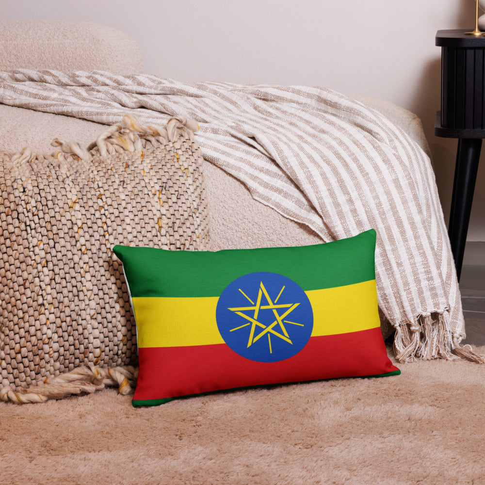 National Flag Pillow Cases - Collection 1 Ethiopia pillow-case-20x12