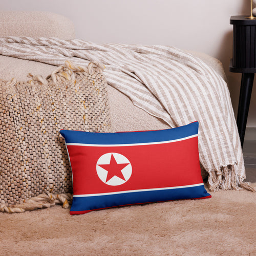 National Flag Pillow Cases - Collection 1 North Korea / 20x12