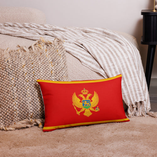 National Flag Pillow Cases - Collection 2 Montenegro / 20x12