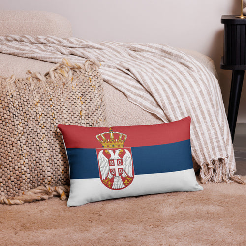 National Flag Pillow Cases - Collection 2 Serbia / 20x12