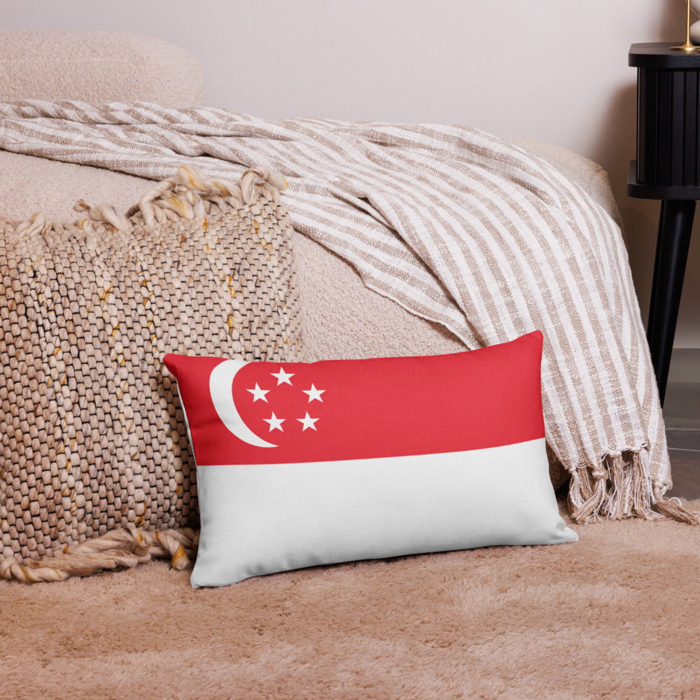 National Flag Pillow Cases - Collection 2 Singapore pillow-case-20x12