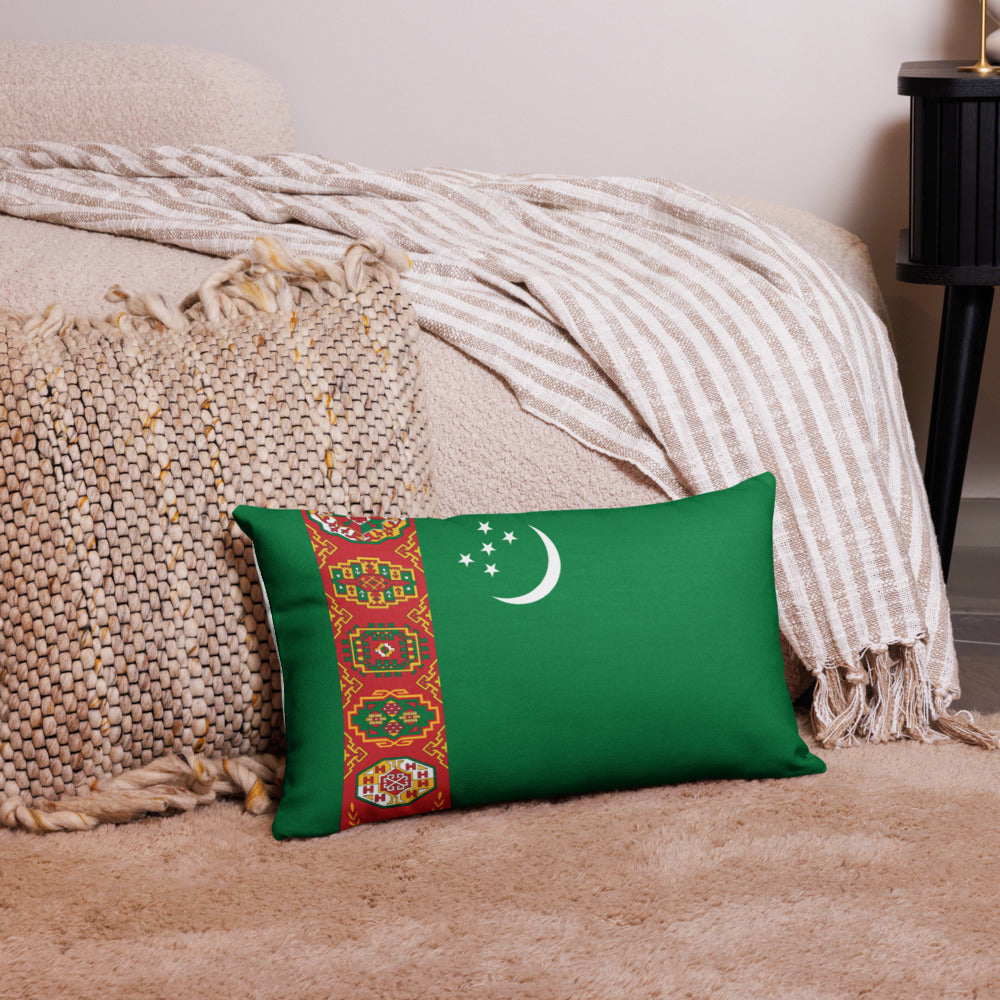 National Flag Pillow Cases - Collection 2 Turkmenistan pillow-case-20x12