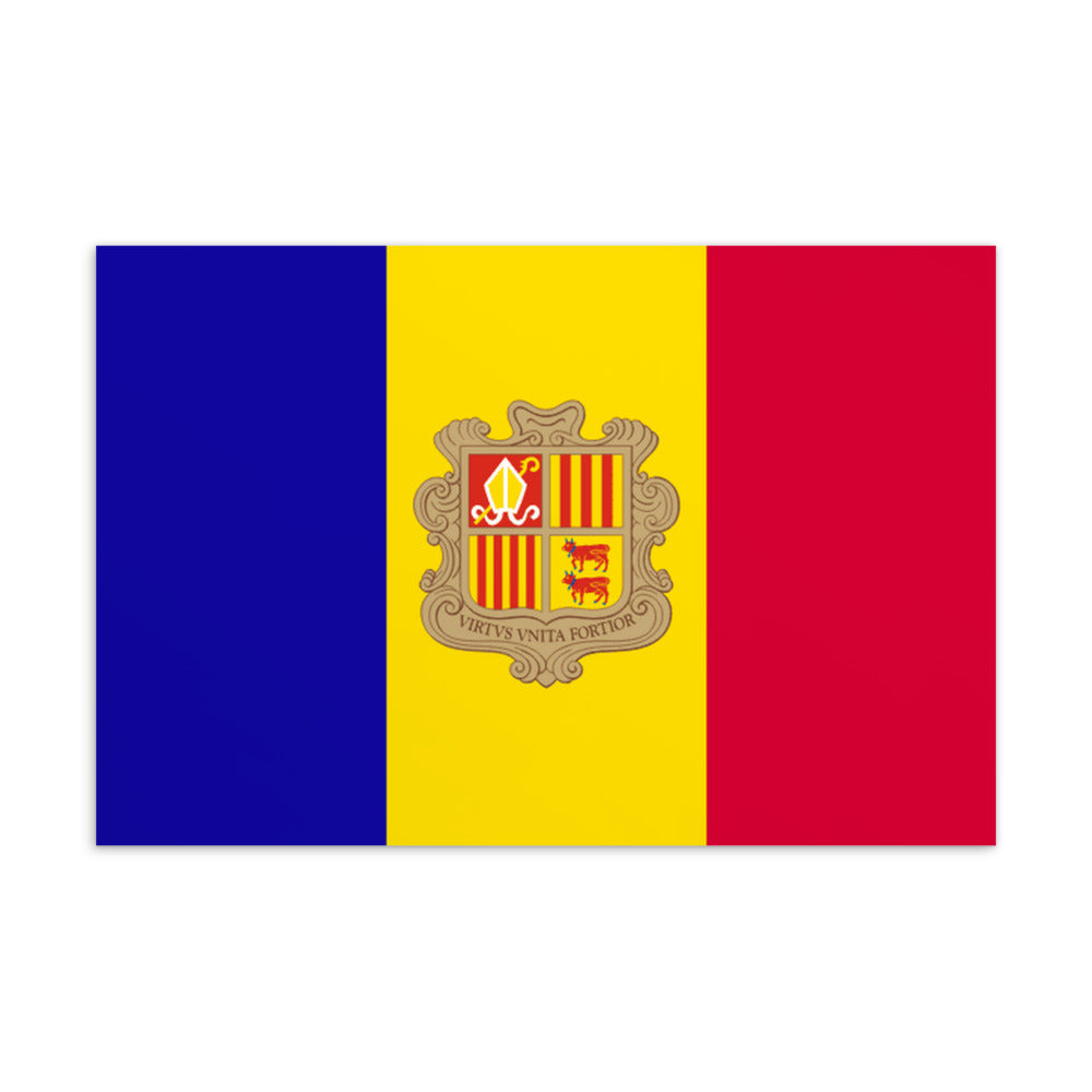 National Flag Postcards - Collection 1 Andorra postcard