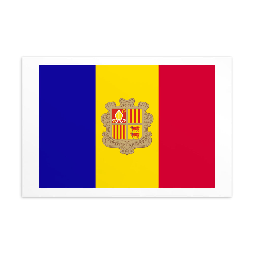 National Flag Postcards - Collection 1 Andorra postcard