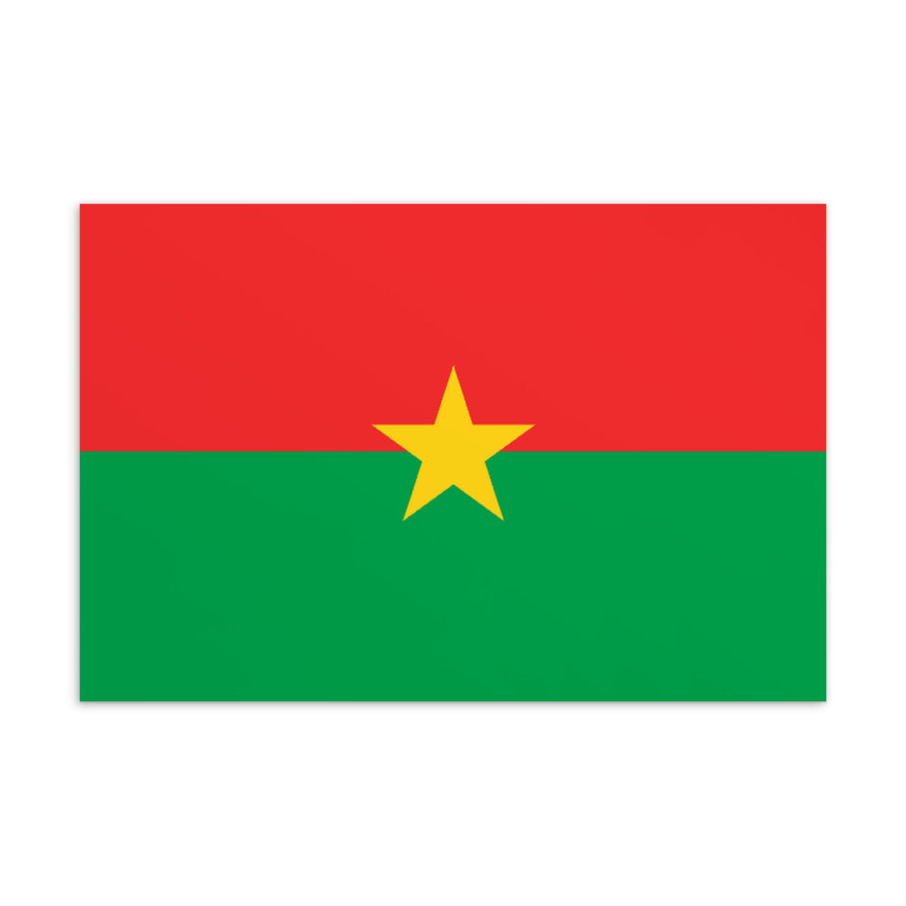 National Flag Postcards - Collection 1 Burkina Faso postcard