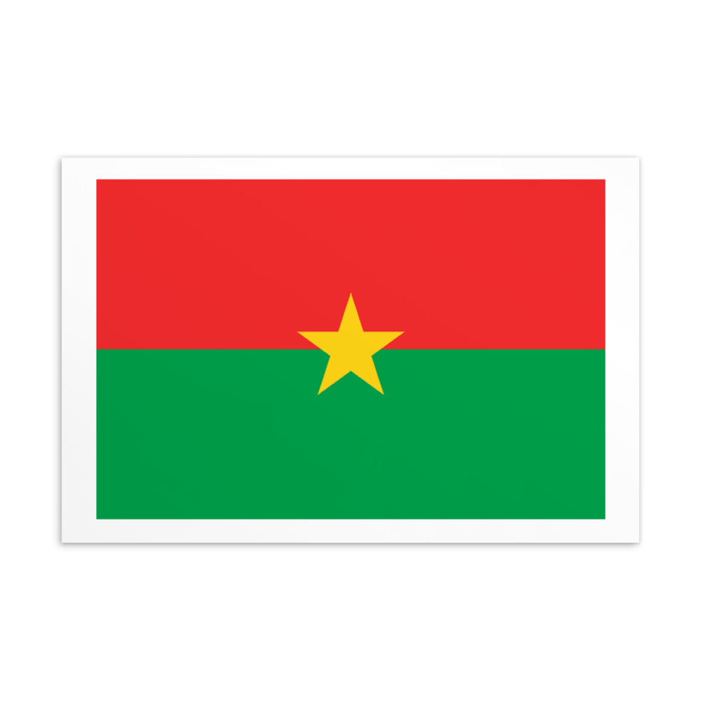 National Flag Postcards - Collection 1 Burkina Faso postcard