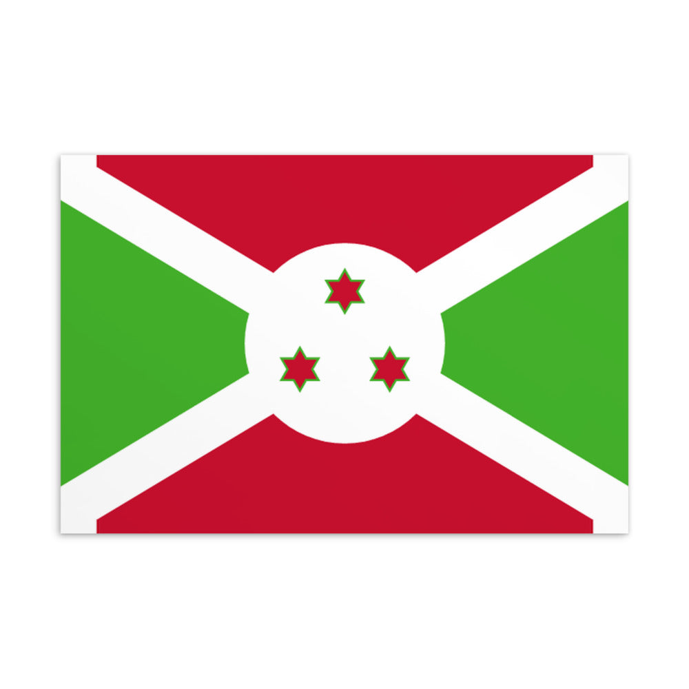 National Flag Postcards - Collection 1 Burundi postcard