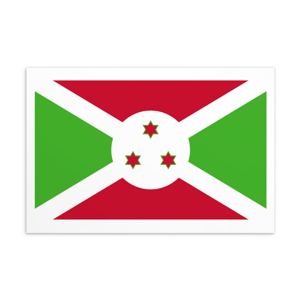 National Flag Postcards - Collection 1 Burundi postcard