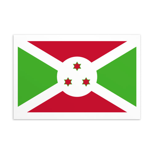 National Flag Postcards - Collection 1 Burundi / 4×6