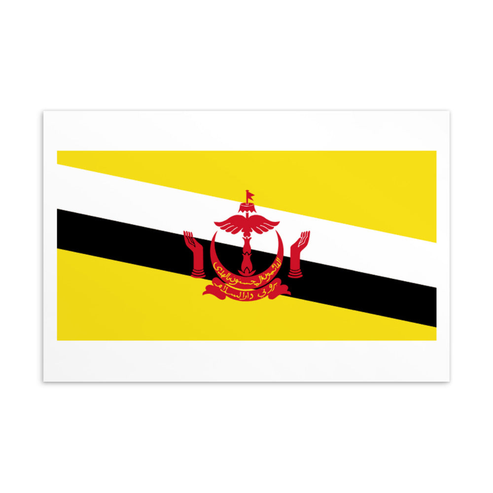 National Flag Postcards - Collection 1 Brunei postcard