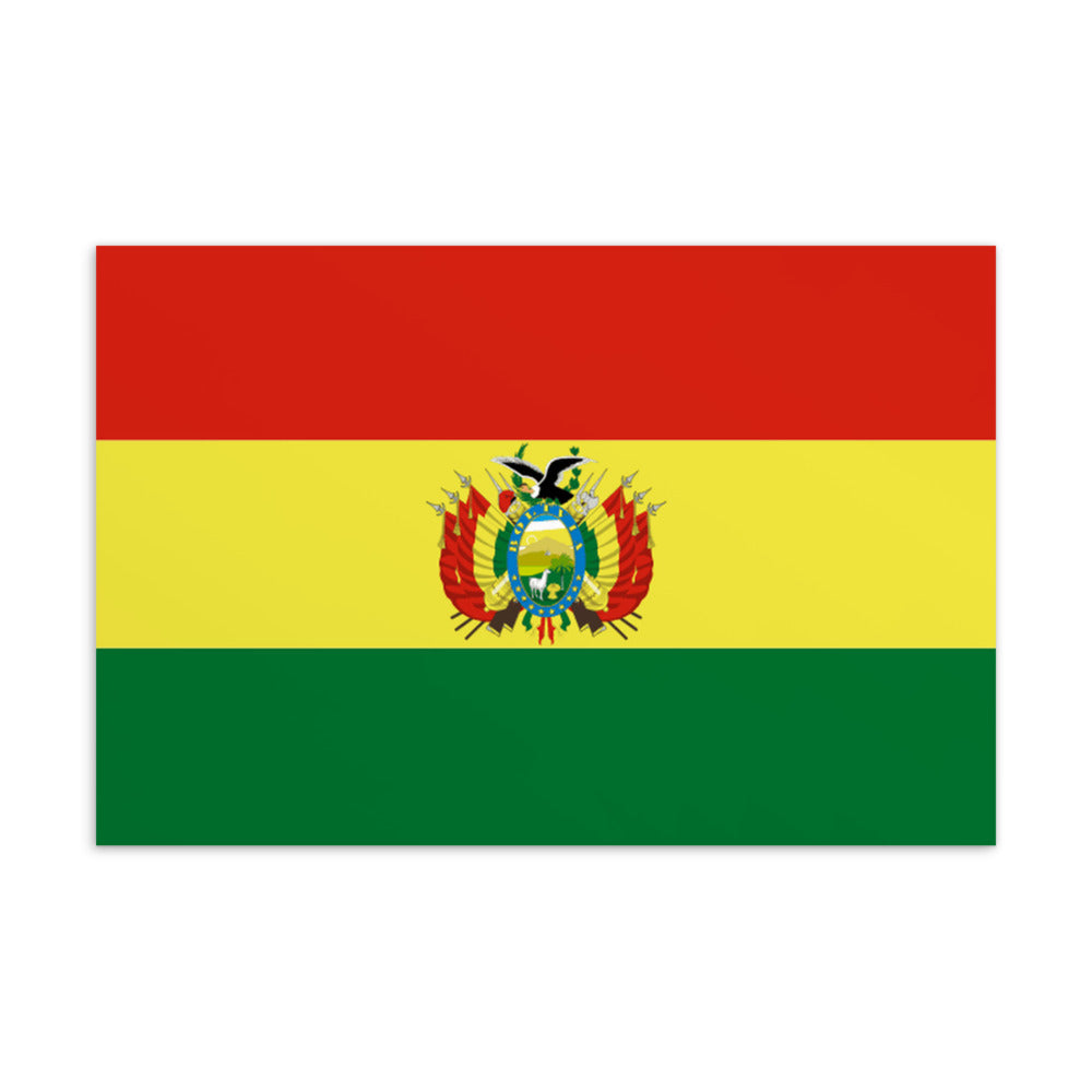 National Flag Postcards - Collection 1 Bolivia postcard
