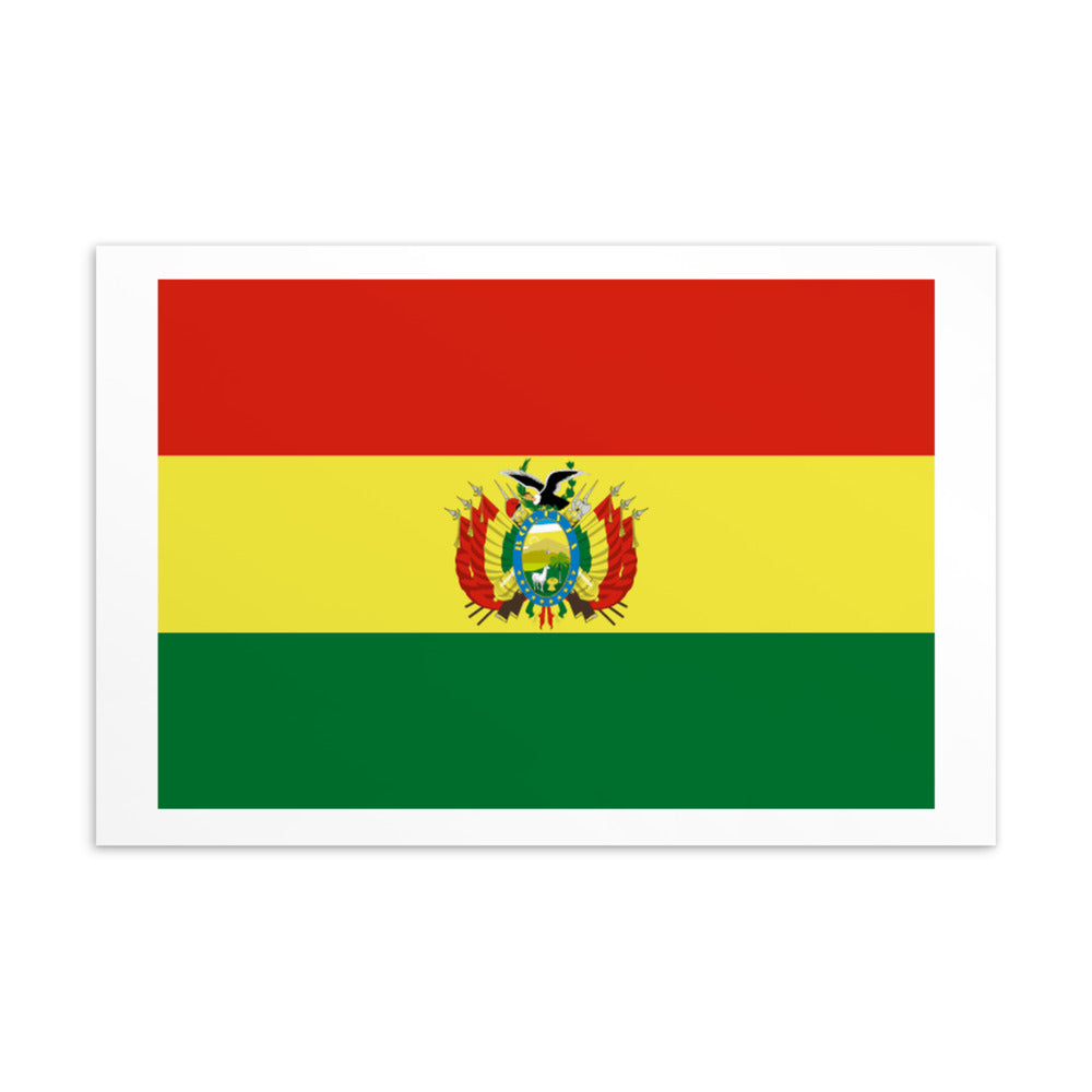 National Flag Postcards - Collection 1 Bolivia postcard