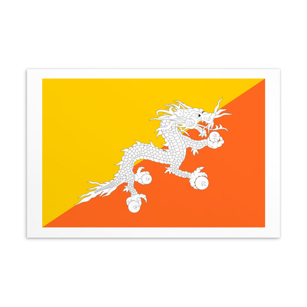 National Flag Postcards - Collection 1 Bhutan postcard