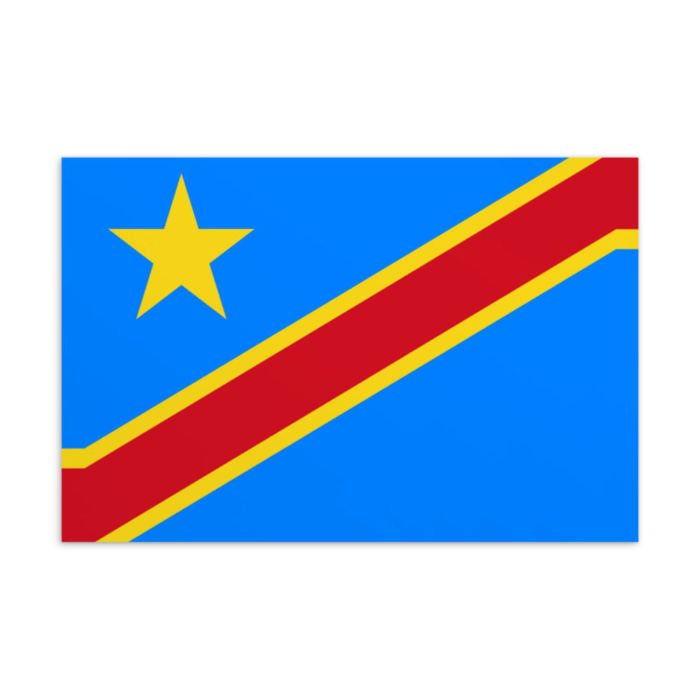 National Flag Postcards - Collection 1 Democratic Republic of the Congo postcard
