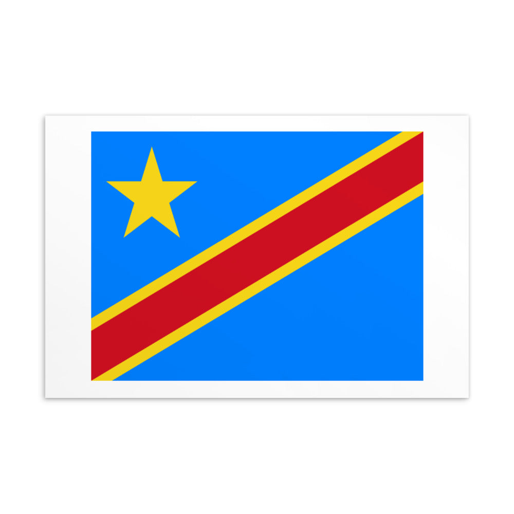 National Flag Postcards - Collection 1 Democratic Republic of the Congo postcard
